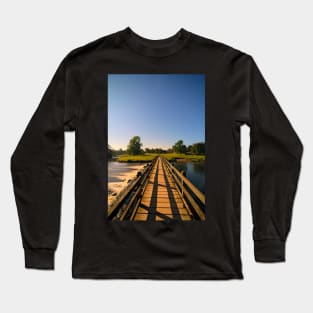 Bolton Abbey Bridge over the Flowing River Wharfe at Night 5613 A IMG Long Sleeve T-Shirt